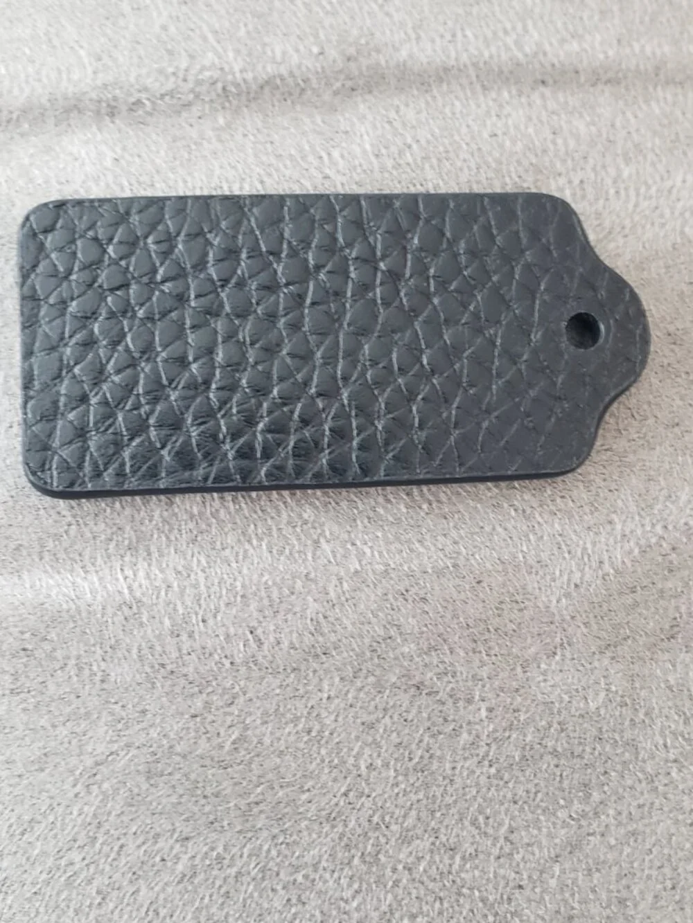 NEW- Coach Black Pebble Leather Bag Tag - Picture 3 of 3